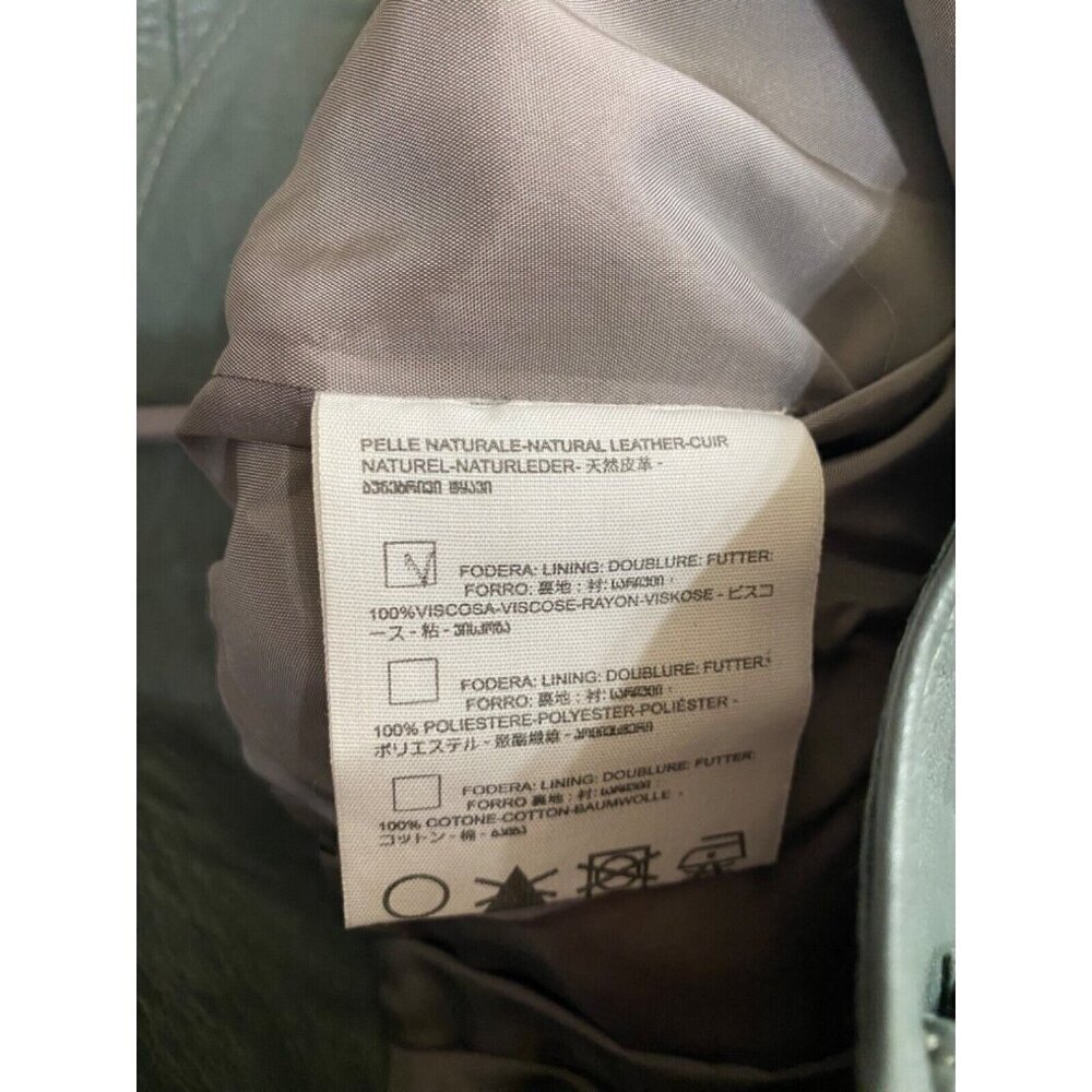 Situationist 44 Dark Green Grey Leather Shorts Western Style Pleats Long - Picture 11 of 13